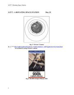 LCP 7: A ROTATING SPACE STATION May 25