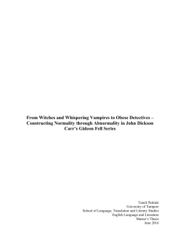 From Witches and Whispering Vampires to Obese