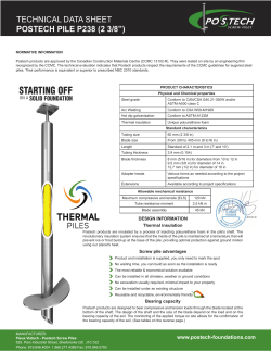 TECHNICAL DATA SHEET POSTECH PILE P238 (2 3/8``)