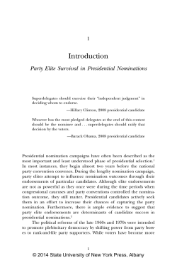 Strategic Decision-Making in Presidential Nominations