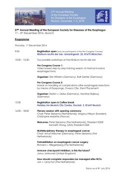 27th Annual Meeting of the European Society for Diseases of the