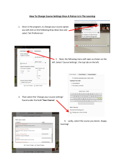 How To Change Course Settings Once A Patron Is In The Learning: