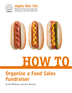 Organize a Food Sales Fundraiser