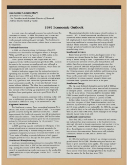 1989 Economic Outlook - Federal Reserve Bank of Dallas