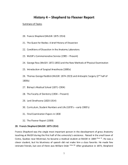 History 4 &ndash; Shepherd to Flexner Report
