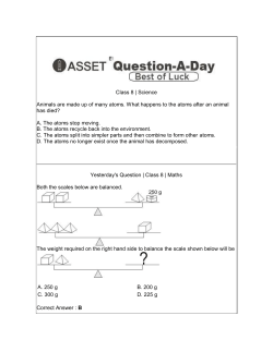 Class 8 | Science Animals are made up of many atoms. What