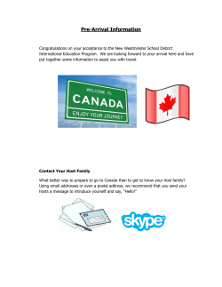 Pre-Arrival - New Westminster School District 40 International