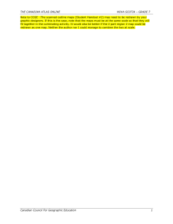 THE CANADIAN ATLAS ONLINE NOVA SCOTIA &ndash; GRADE 7