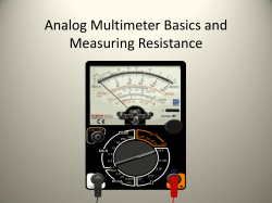 Analog Multimeter Basics and Measuring Resistance