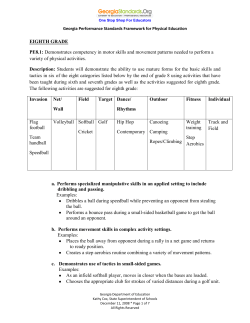 Physical Education - Georgia Standards
