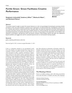 Green Facilitates Creative Performance