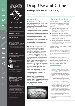 Drug use and crime: findings from the DUMA survey