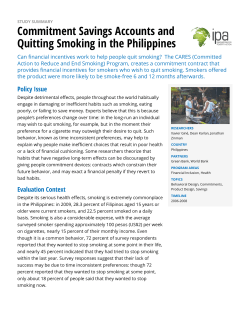 Commitment Savings Accounts and Quitting Smoking in the