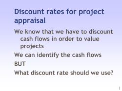 Discount rates for project appraisal
