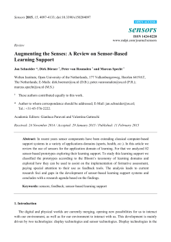 Augmenting the Senses: A Review on Sensor