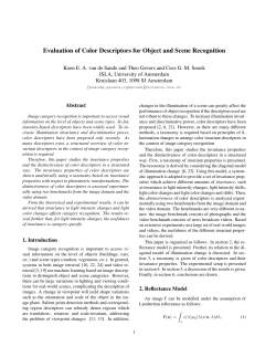 Evaluation of Color Descriptors for Object and Scene Recognition