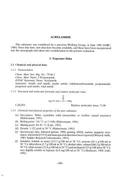 Acrylamide - IARC Monographs on the Evaluation of Carcinogenic