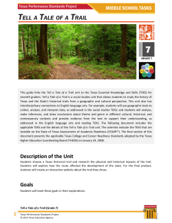 TELL A TALE OF A TRAIL - Texas Performance Standards Project