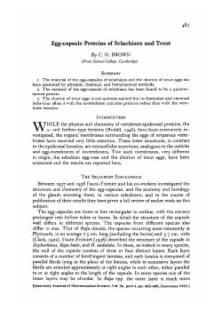 Egg-capsule Proteins of Selachians and Trout By C. H. BROWN