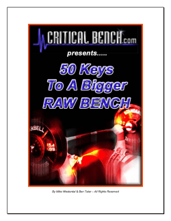 50 Keys To A Bigger Raw Bench