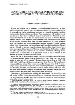 dearth, diet, and disease in ireland, 1850: a case