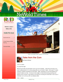 NeWold Times 3-4 Winter 2016 - 3rd Millennium Genetics LLC