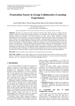 Frustration Factor in Group Collaborative Learning Experiences