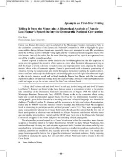 Telling it from the Mountain