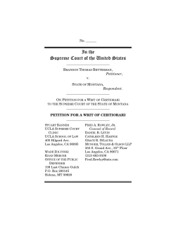 Certiorari petition - UCLA School of Law