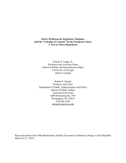 Issue Framing, Information Types, and Embryonic Stem Cell Research: