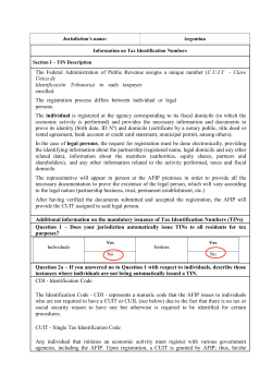CUIT - Clave &Uacute;nica de Identificaci&oacute;n Tributaria
