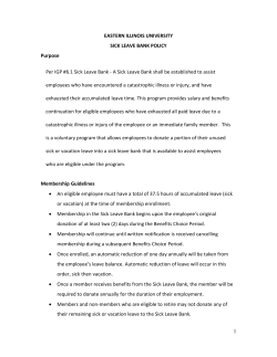 Sick Leave Bank Guidelines