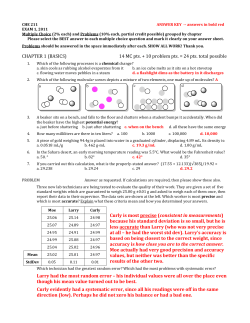 Exam 1 Key, 2011