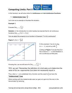 Computing Limits: Part II