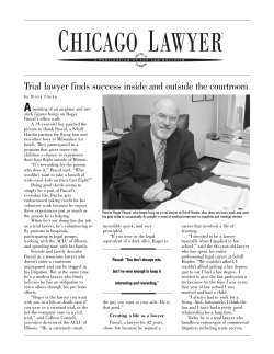 Roger Pascal &mdash; Trial Lawyer Finds Success Inside