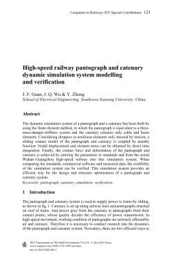High-speed railway pantograph and catenary dynamic