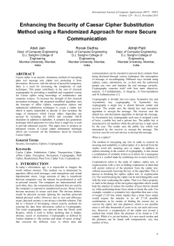 Enhancing the Security of Caesar Cipher Substitution Method using