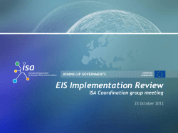 EIS Implementation Review - Joinup