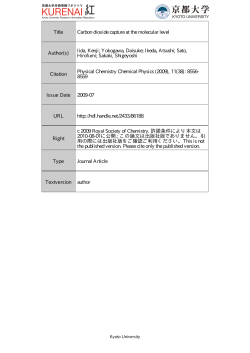 Title Carbon dioxide capture at the molecular level Author(s) Iida
