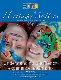 Heritage Matters: Understanding the French