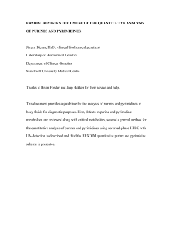 Purine and Pyrimidine Analysis