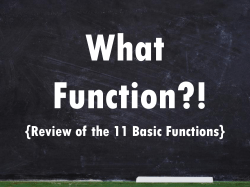 Which 3 functions DO NOT have the Real #`s as their domain?