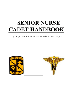 senior nurse cadet handbook