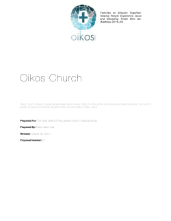 Oikos Church Plan - Texas District, LCMS