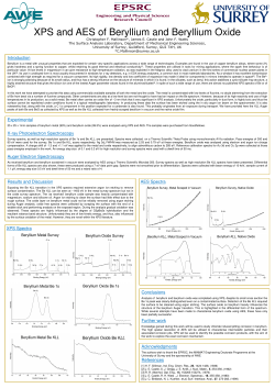 XPS and AES of Beryllium and Beryllium Oxide