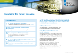 Preparing for power outages 1 2 3 4 5
