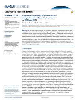 Multidecadal variability of the continental precipitation annual