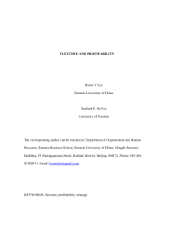 flextime and profitability - Flex Work Research Centre