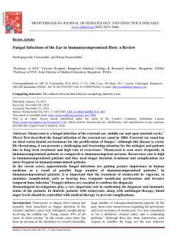Fungal Infections of the Ear i