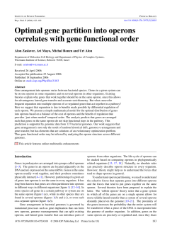 Optimal gene partition into operons correlates with gene functional